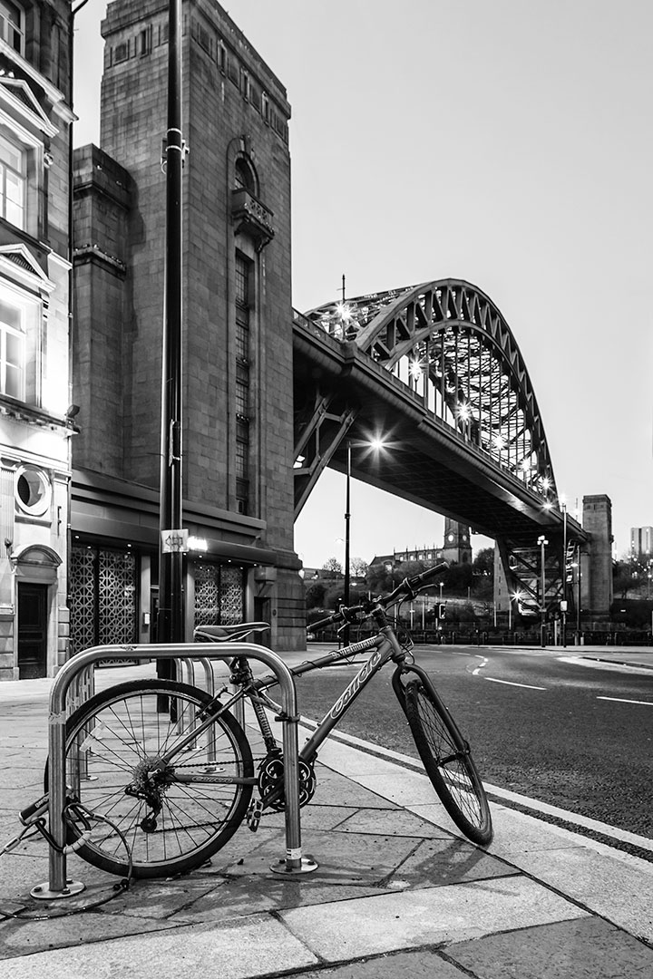 Bike and Tyne Bridge, Newcastle upon Tyne